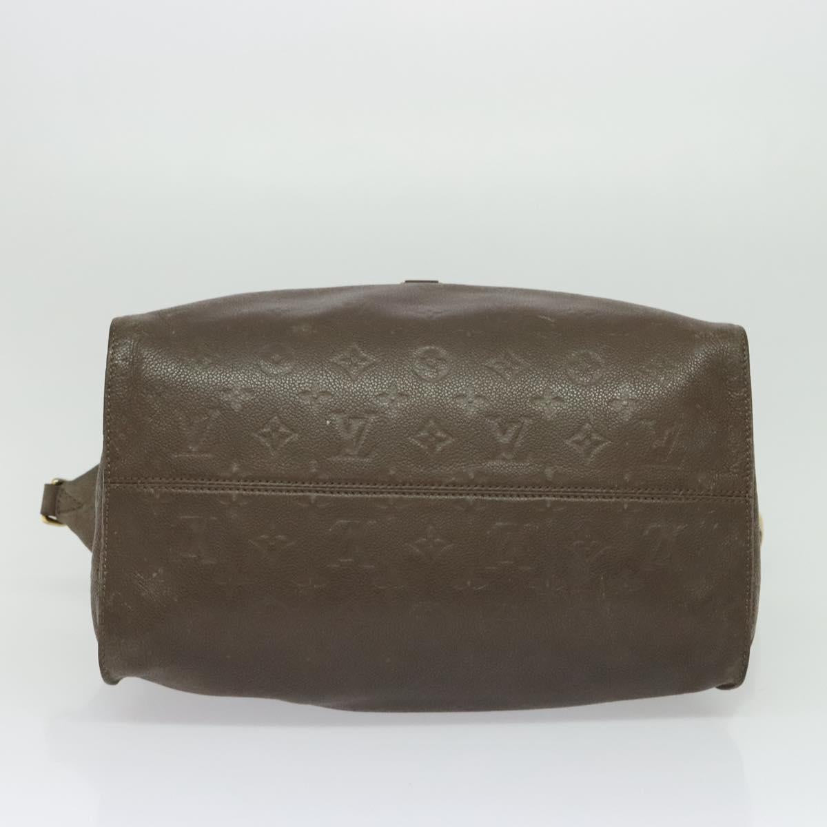 LOUIS VUITTON Monogram Empreinte Lumineuse PM Bag Brown Tail M94170 Auth 115264