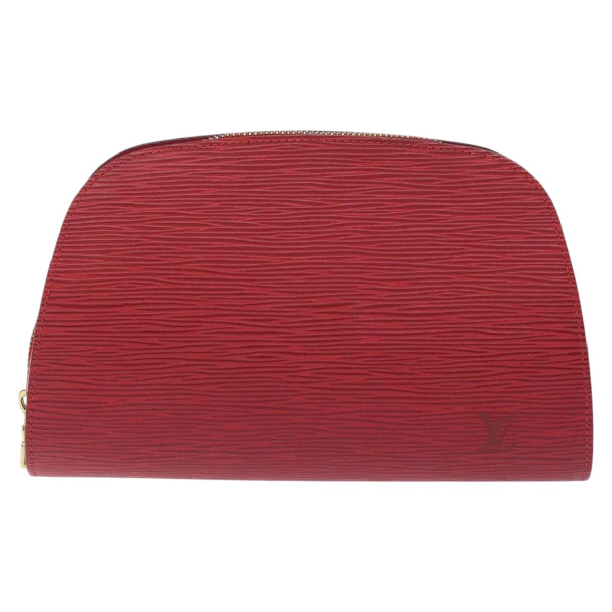LOUIS VUITTON Epi Dauphine GM Pouch Red M48457 LV Auth 115286