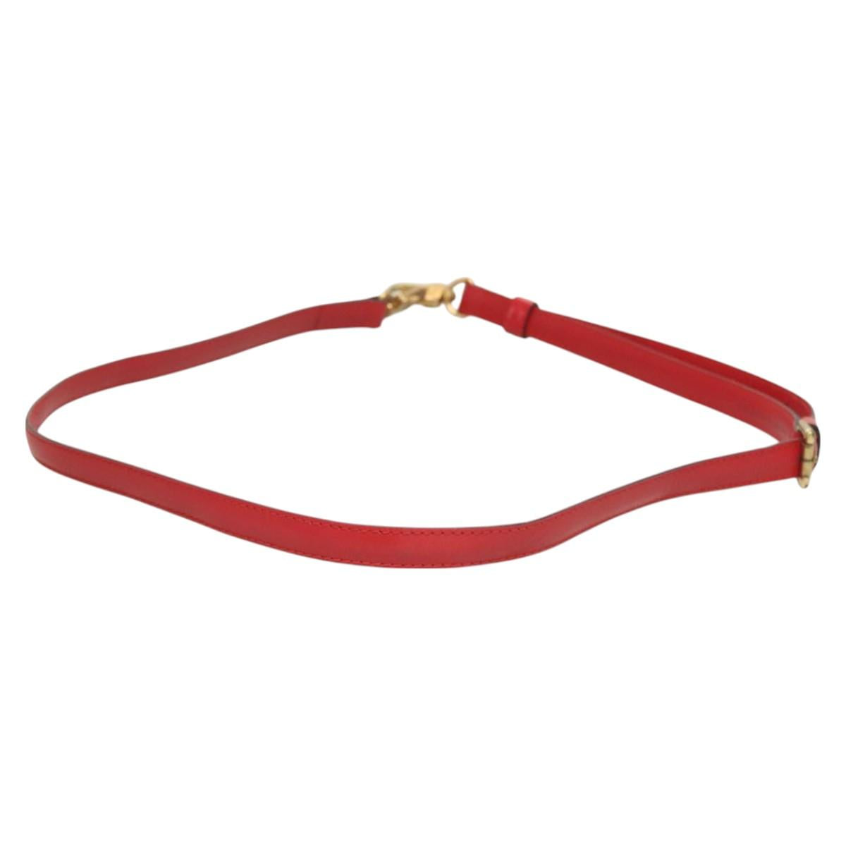 LOUIS VUITTON Epi Adjustable Shoulder Strap 36.6""-43.3"" Red LV Auth 115298