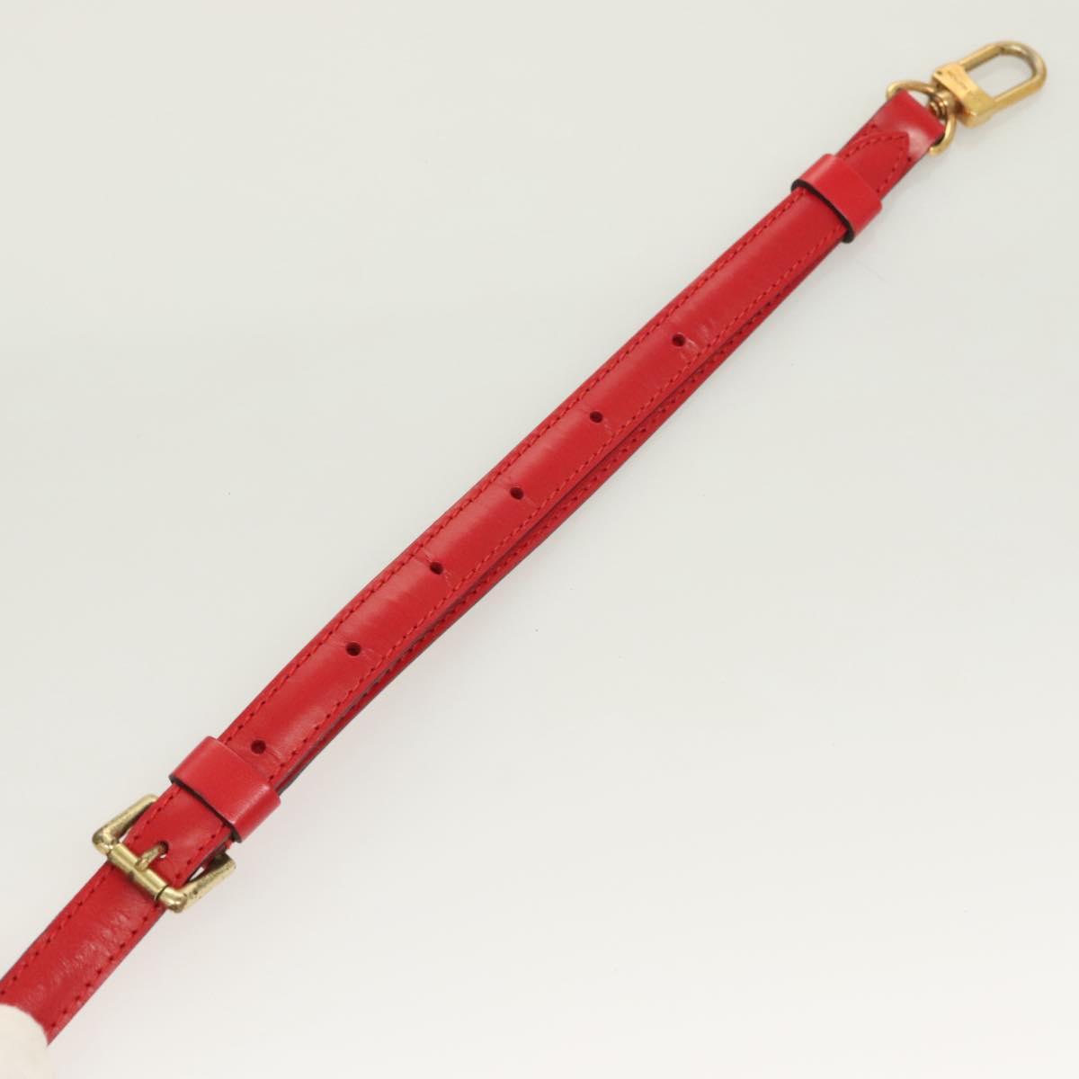 LOUIS VUITTON Epi Adjustable Shoulder Strap 36.6""-43.3"" Red LV Auth 115298
