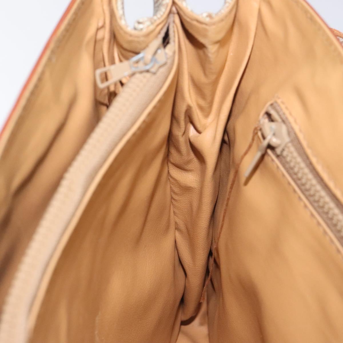 CELINE Macadam Canvas Hand Bag Beige Auth 115341