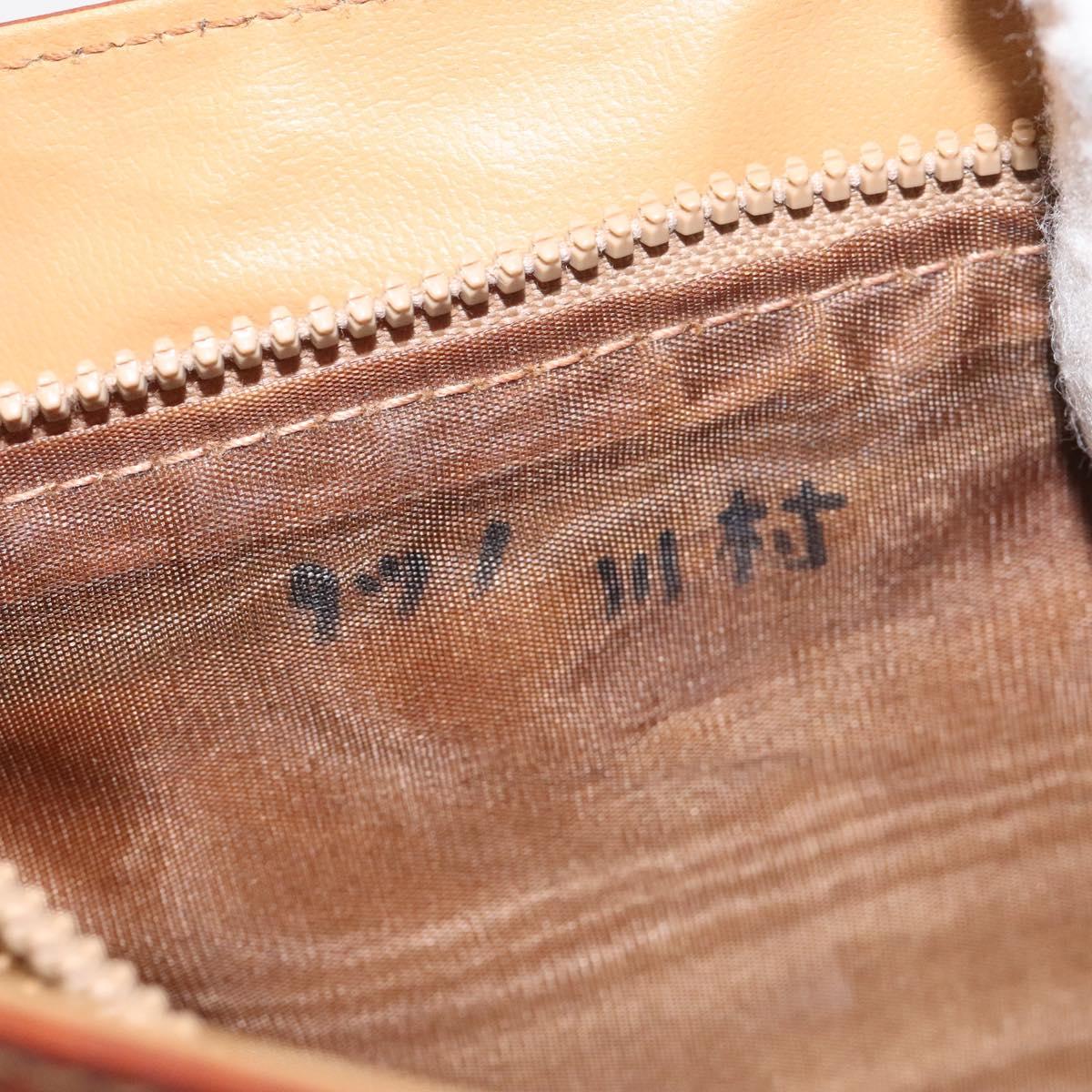 CELINE Macadam Canvas Hand Bag Beige Auth 115341