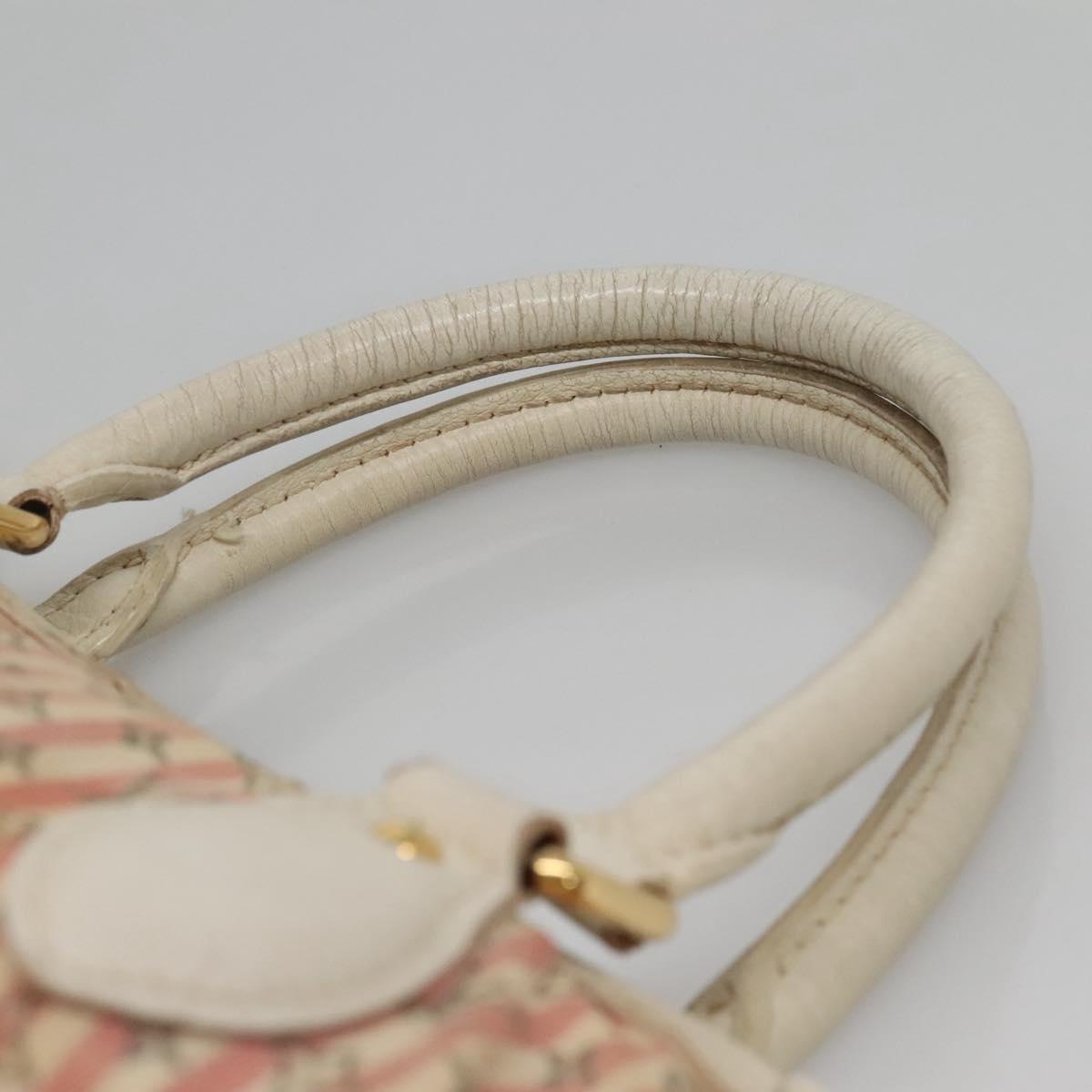 LOUIS VUITTON Mini Lin Croisette Marina PM Bag Pink White M95495 LV Auth 115345