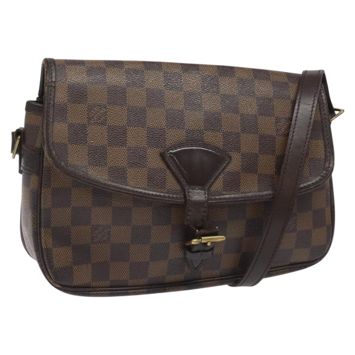 LOUIS VUITTON Damier Ebene Sologne Shoulder Bag SPO N48079 LV Auth 115361