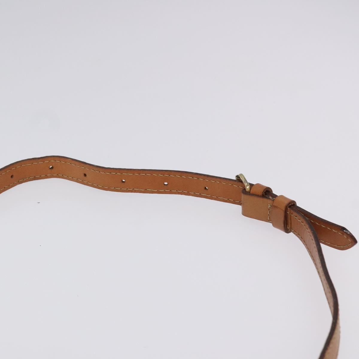 CELINE Macadam Canvas Shoulder Bag PVC Leather Brown Auth 115367