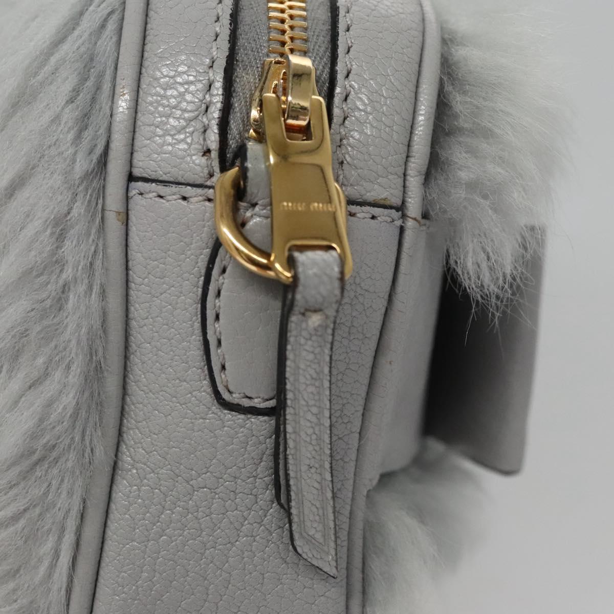 Miu Miu Shoulder Bag Gray Auth 115374AM