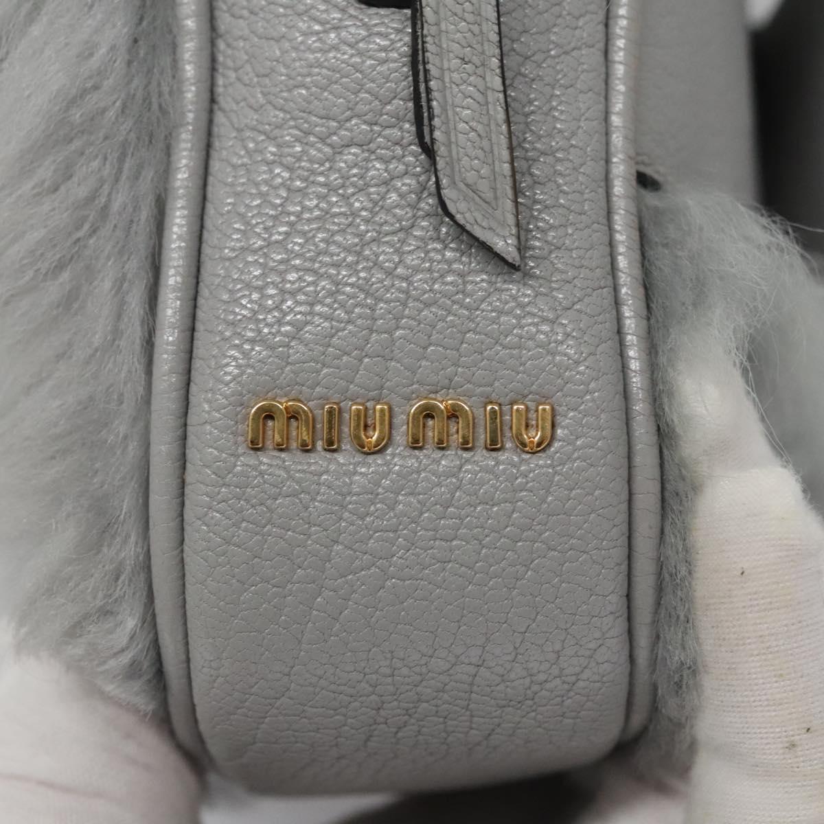 Miu Miu Shoulder Bag Gray Auth 115374AM