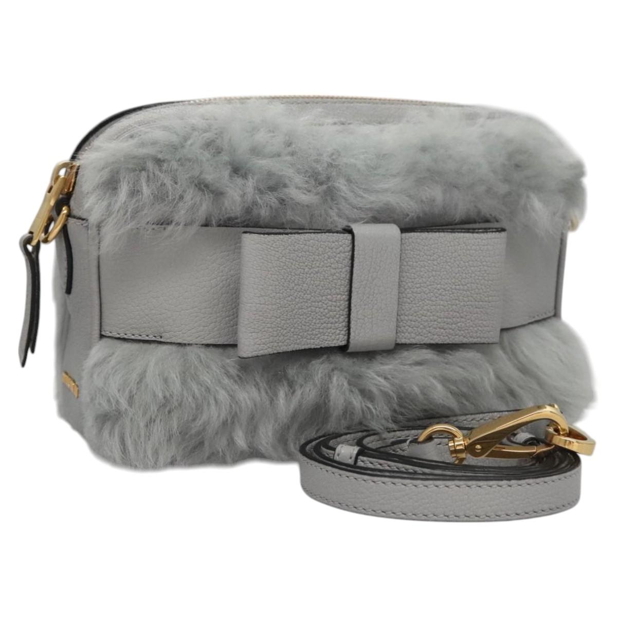 Miu Miu Shoulder Bag Gray Auth 115374SAM