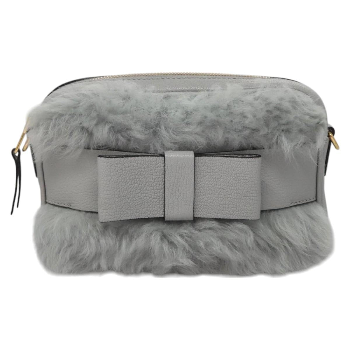 Miu Miu Shoulder Bag Gray Auth 115374AM