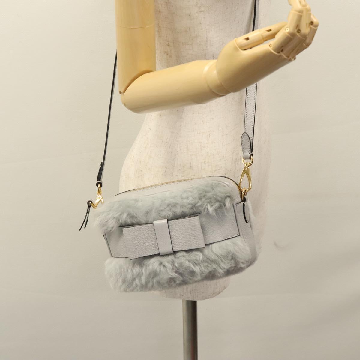 Miu Miu Shoulder Bag Gray Auth 115374SAM