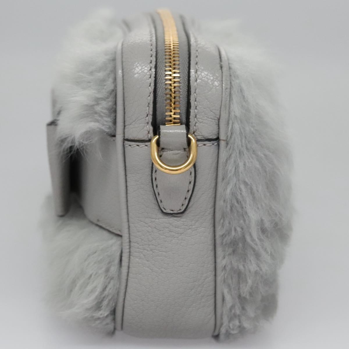 Miu Miu Shoulder Bag Gray Auth 115374AM
