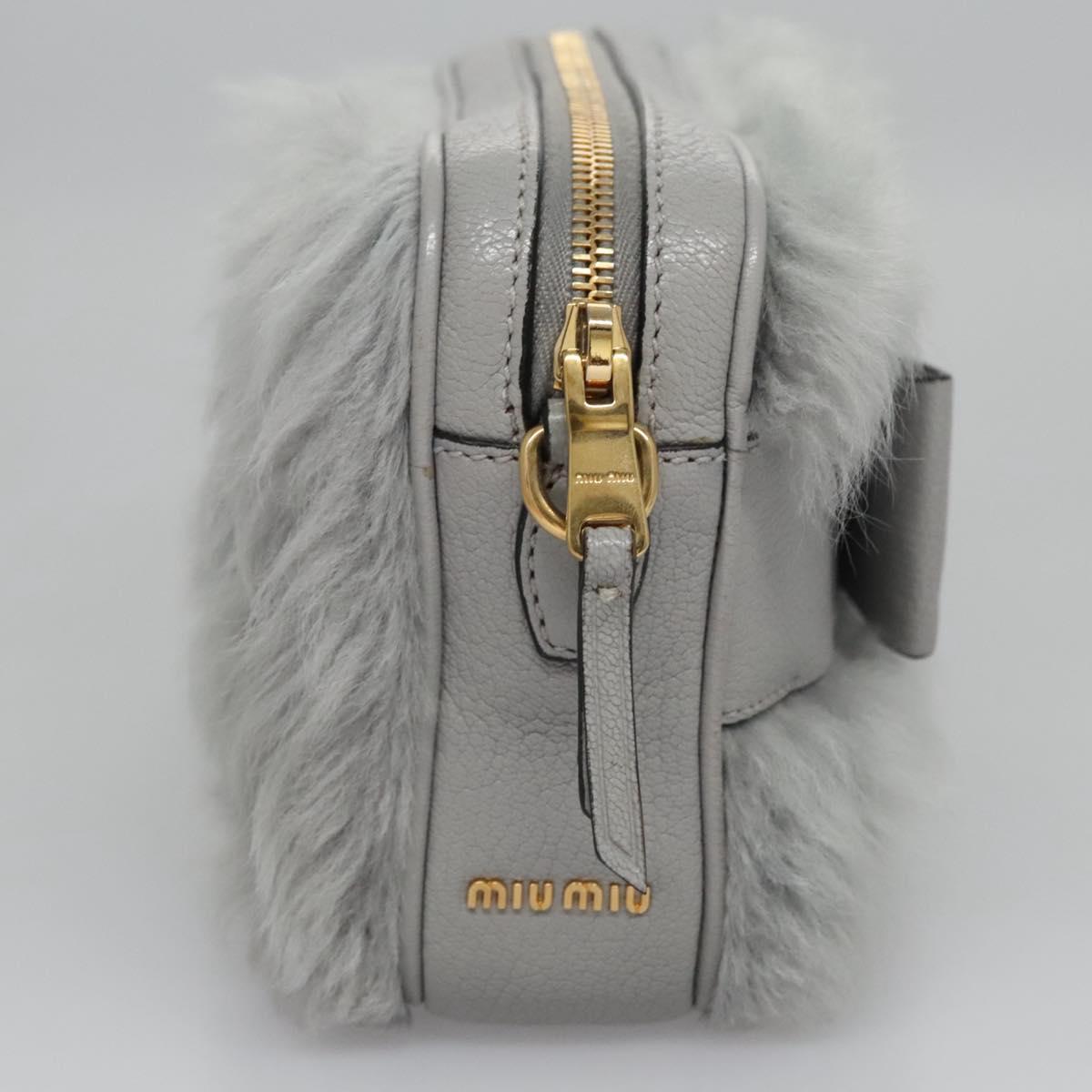 Miu Miu Shoulder Bag Gray Auth 115374SAM