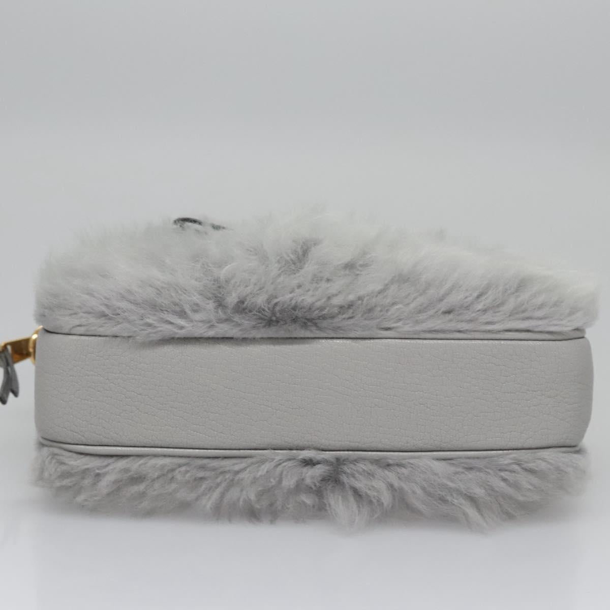 Miu Miu Shoulder Bag Gray Auth 115374AM