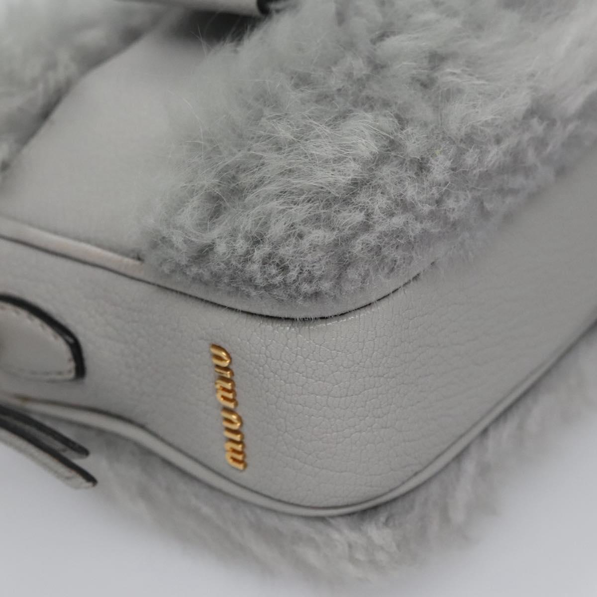 Miu Miu Shoulder Bag Gray Auth 115374AM