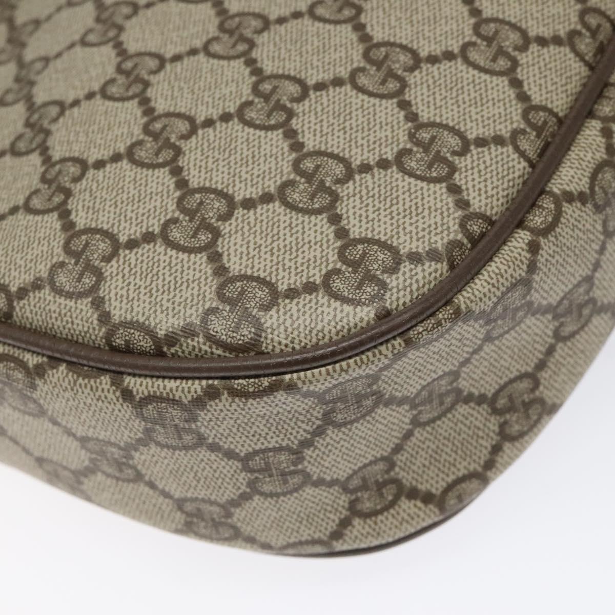 GUCCI GG Supreme Web Sherry Line Clutch Bag PVC Beige Red 89 01 034 Auth 115396