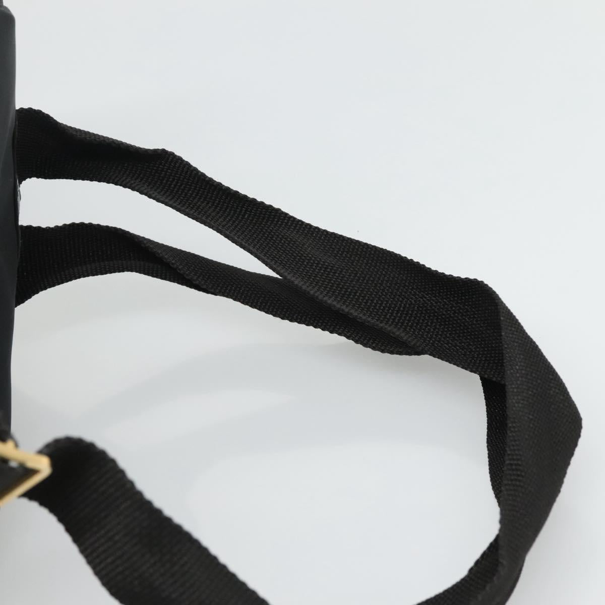 Gianni Versace Backpack Nylon Black Auth 115404