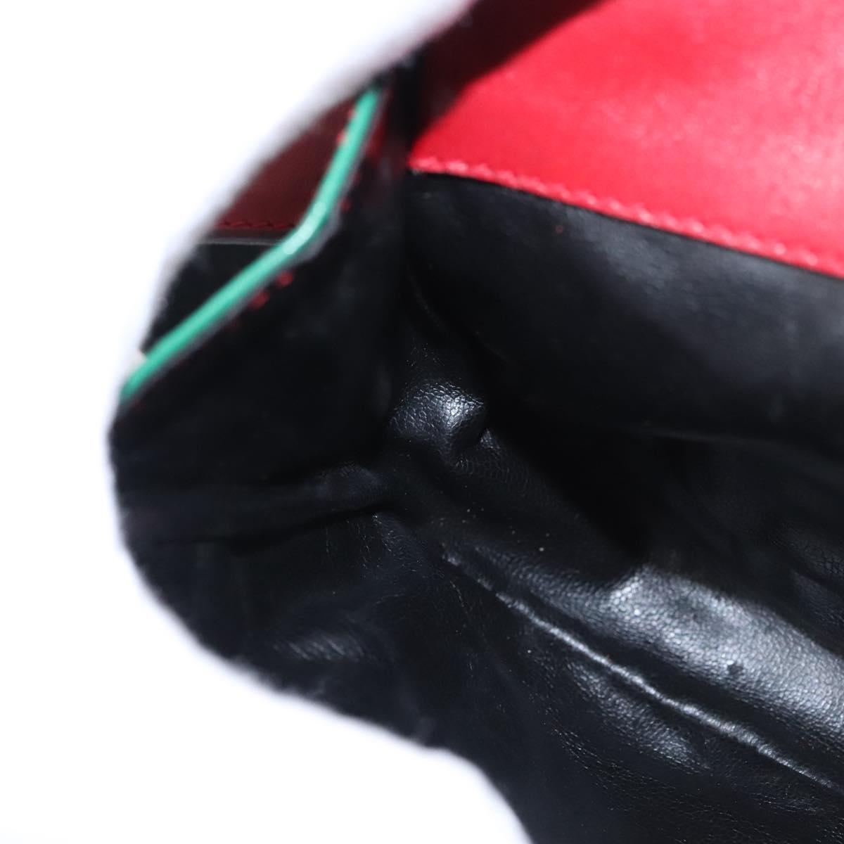 Salvatore Ferragamo Gancini Waist bag Leather Red Auth 115429