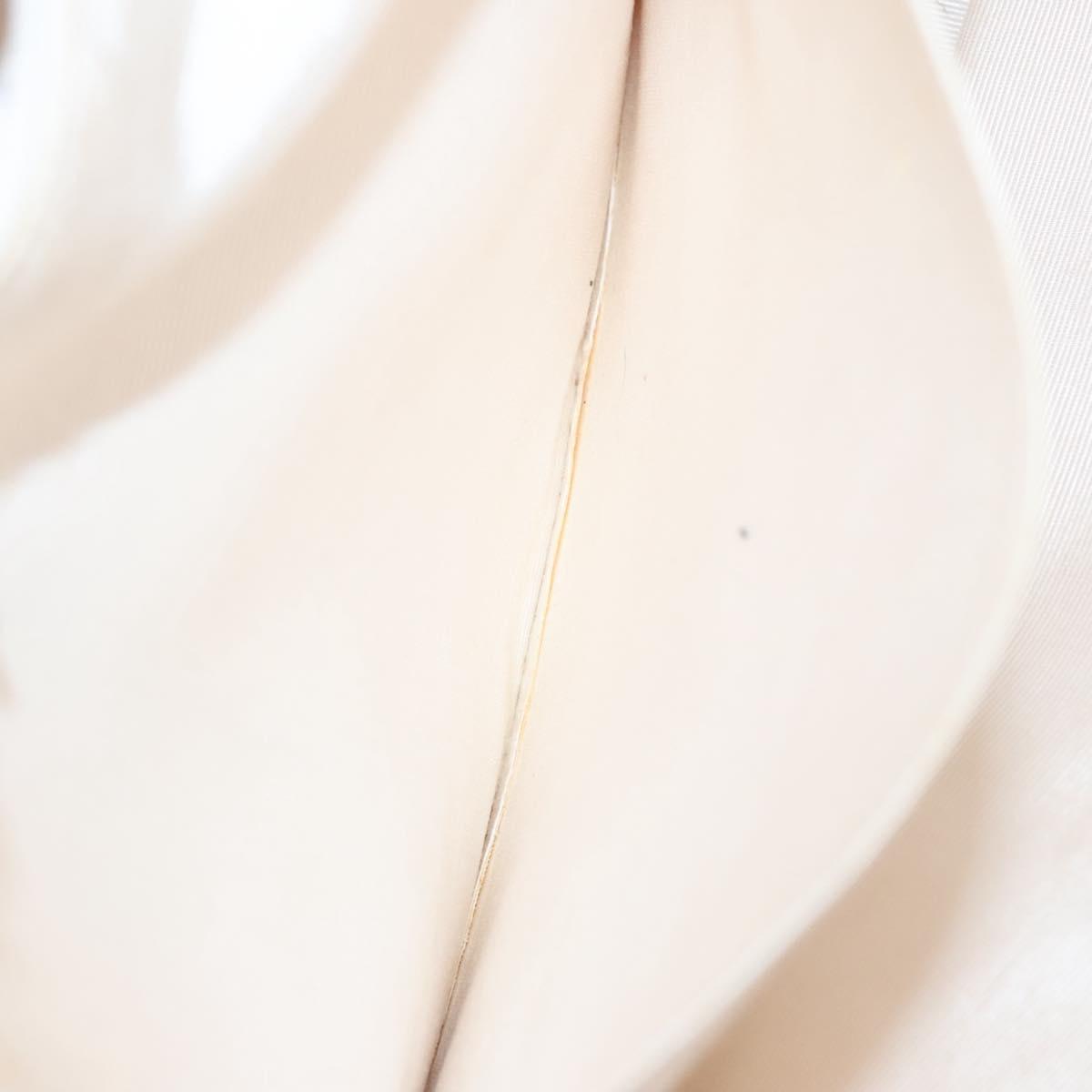 CHANEL Matelasse Chain Lip Tote Bag Enamel Beige CC Auth 115470A