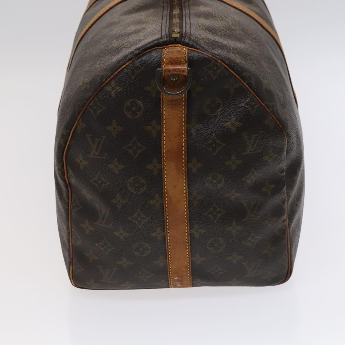 LOUIS VUITTON Monogram Keepall Bandouliere 55 Boston Bag M41414 LV Auth 115543