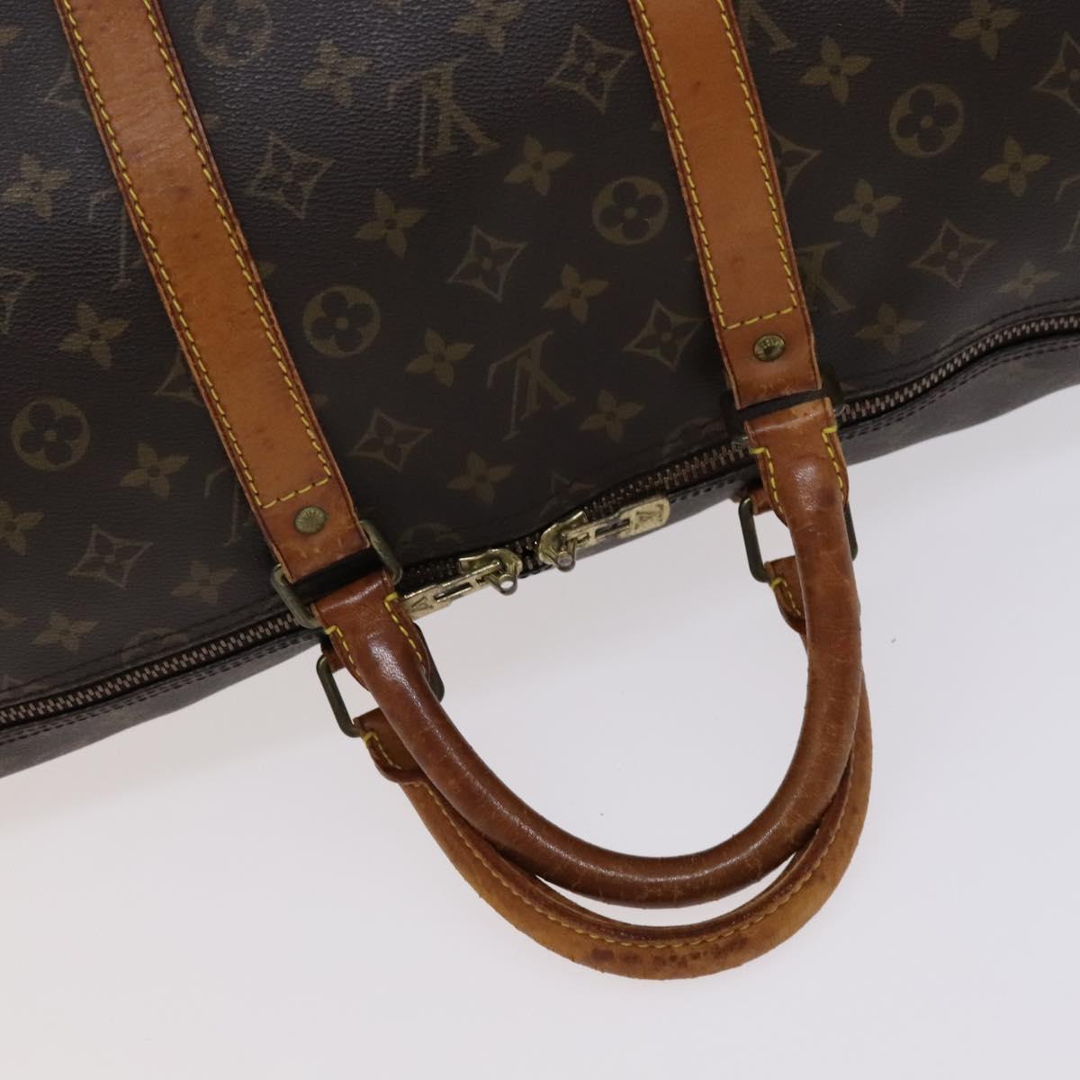 LOUIS VUITTON Monogram Keepall Bandouliere 55 Boston Bag M41414 LV Auth 115543