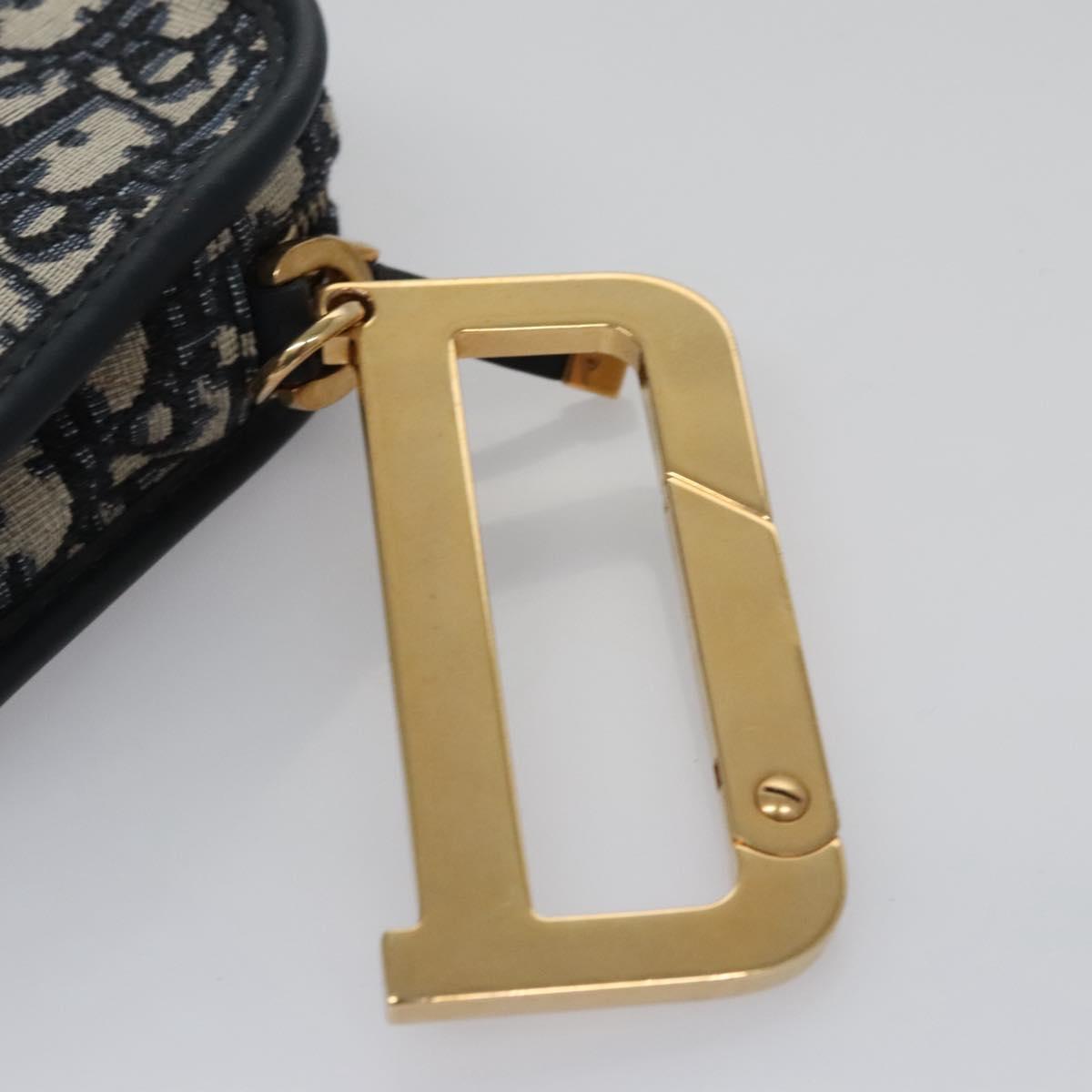 Christian Dior Trotter Canvas Clutch Bag Navy Auth 115549V