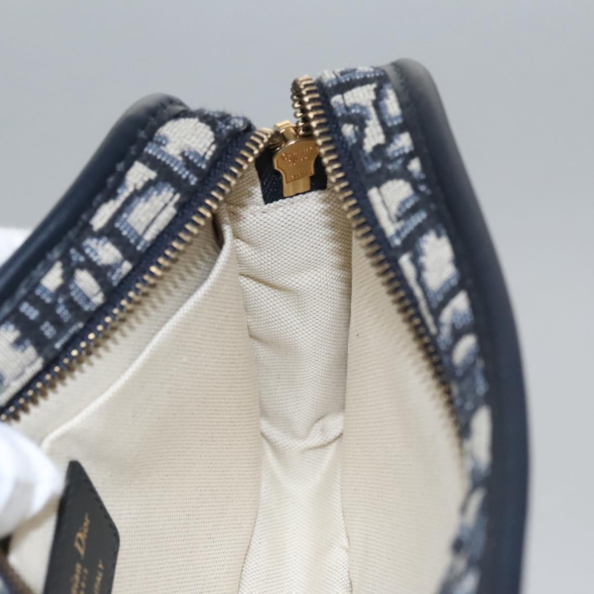 Christian Dior Trotter Canvas Clutch Bag Navy Auth 115549V