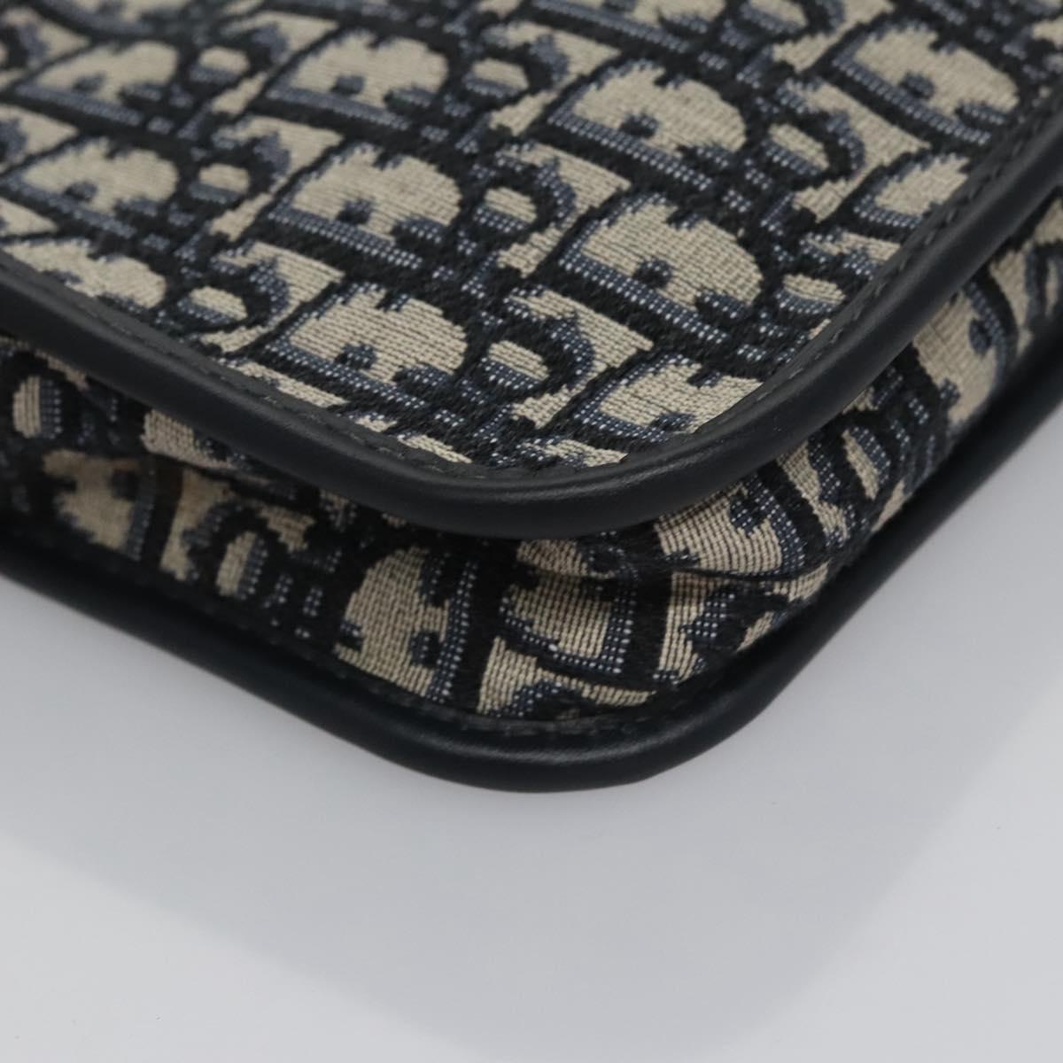 Christian Dior Trotter Canvas Clutch Bag Navy Auth 115549V