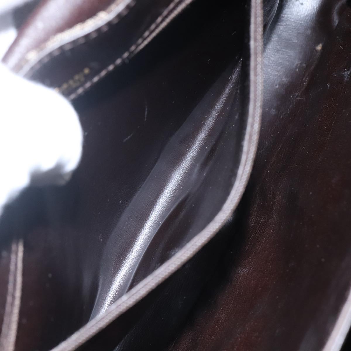 CELINE C Sulky Hand Bag Brown Gold Auth 115556