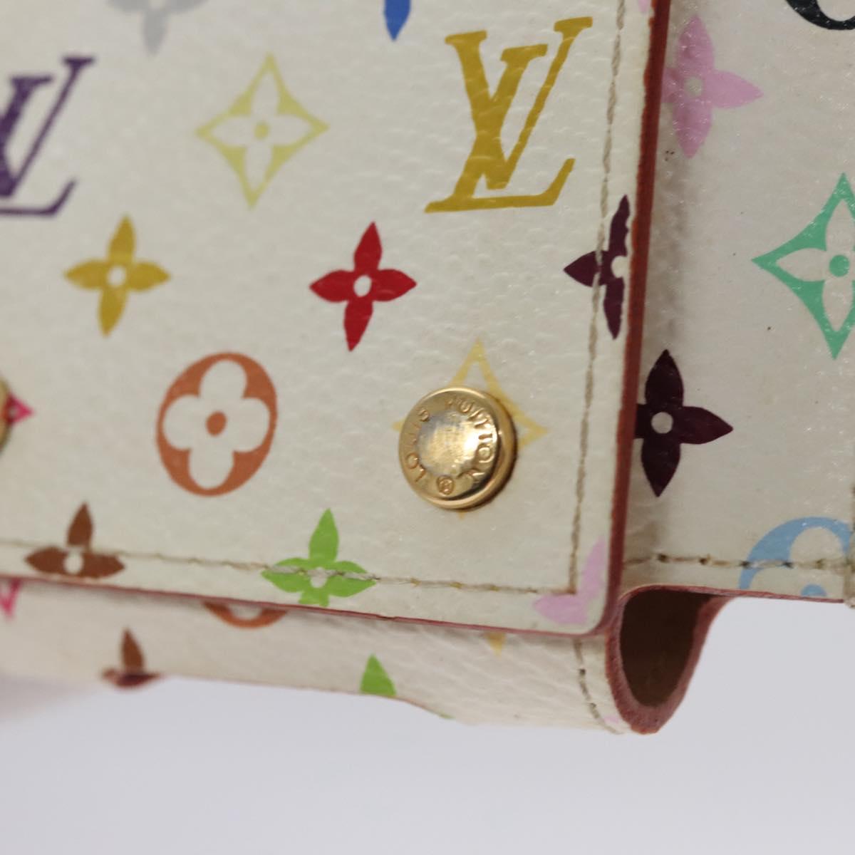 LOUIS VUITTON Monogram Multicolor iPod Nano Case White M60014 LV Auth 115606V