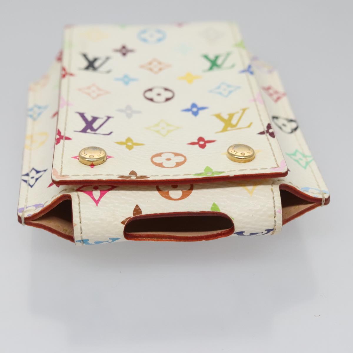 LOUIS VUITTON Monogram Multicolor iPod Nano Case White M60014 LV Auth 115606V