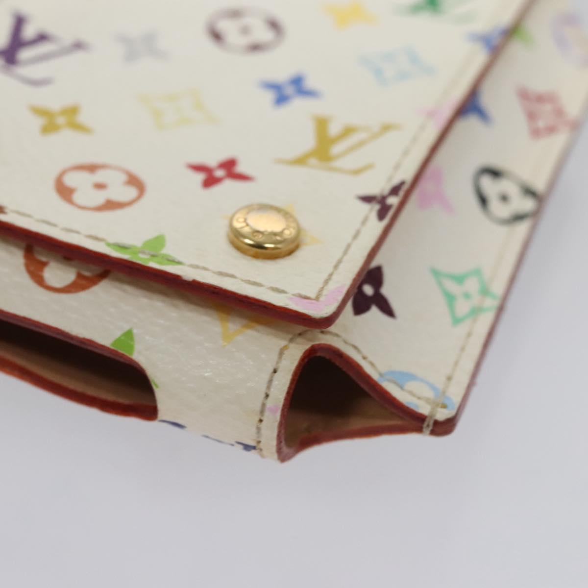 LOUIS VUITTON Monogram Multicolor iPod Nano Case White M60014 LV Auth 115606V