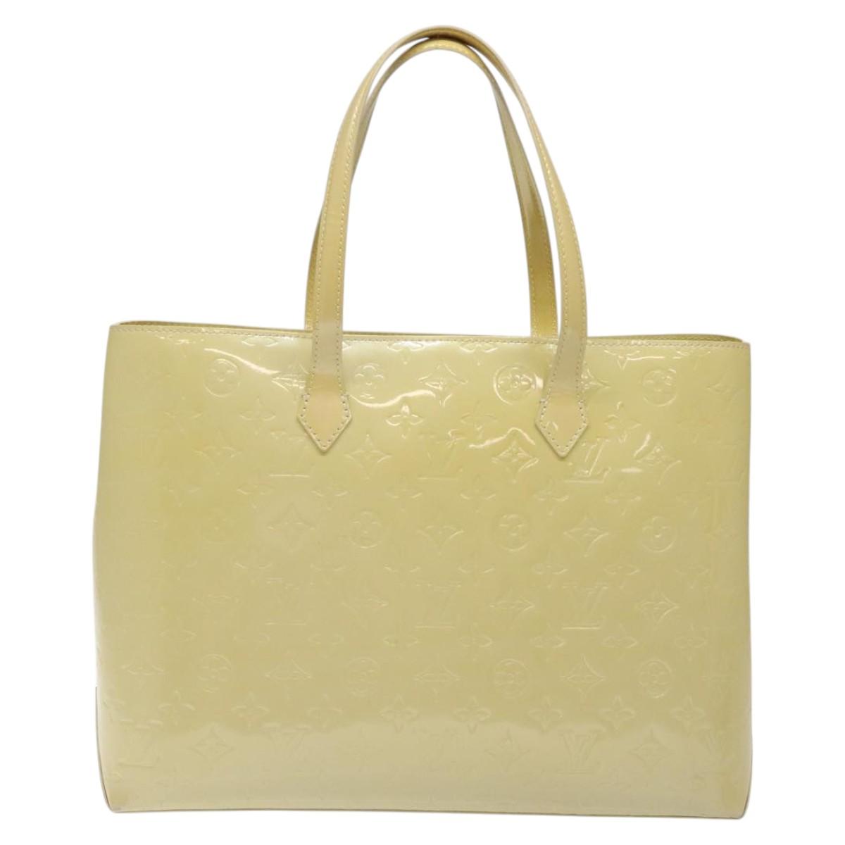 LOUIS VUITTON Monogram Vernis Wilshire MM Hand Bag Broncorail M91441 Auth 115613