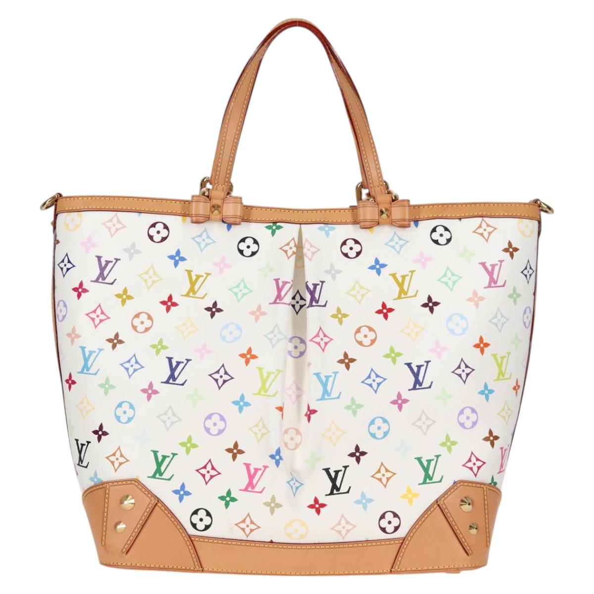 LOUIS VUITTON Multicolor Shirley GM Hand Bag 2way White M93214 LV Auth 115639AM