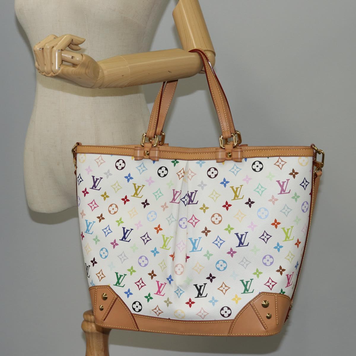 LOUIS VUITTON Multicolor Shirley GM Hand Bag 2way White M93214 LV Auth 115639SAM