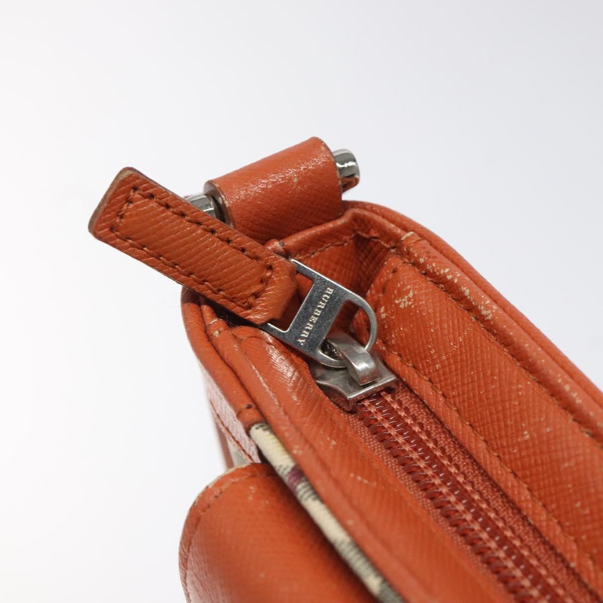 BURBERRY Nova Check Shoulder Bag Canvas Beige Auth 115678