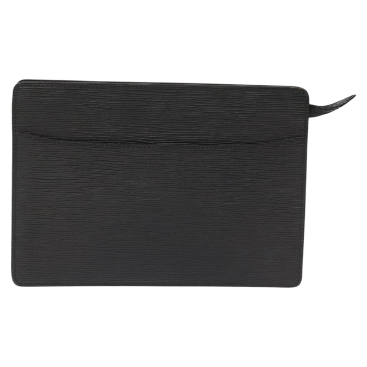 LOUIS VUITTON Epi Pochette Homme Clutch Bag Black Noir M52522 LV Auth 115686
