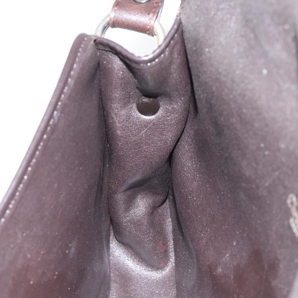 Christian Dior Trotter Canvas Shoulder Bag Brown Auth 115708