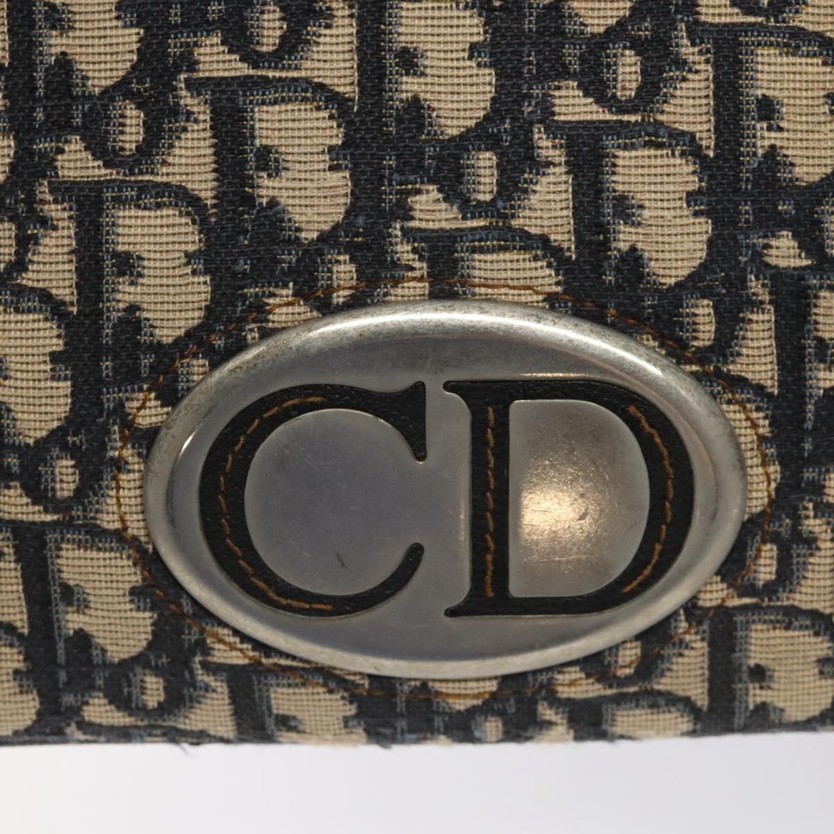 Christian Dior Trotter Canvas Hand Bag Navy Auth 115712