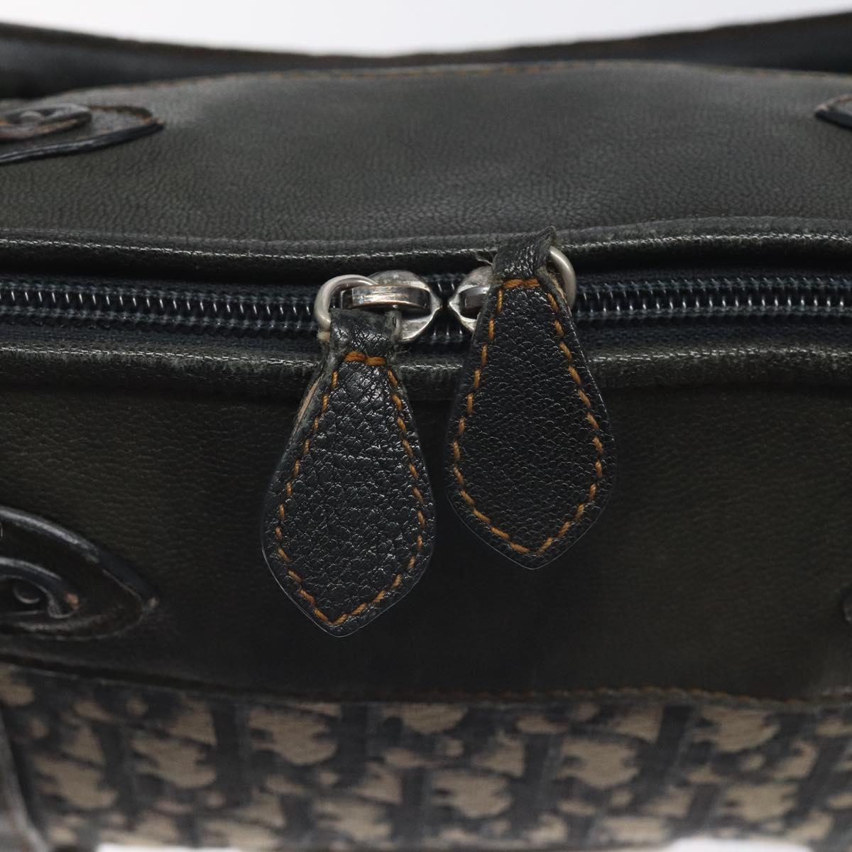 Christian Dior Trotter Canvas Hand Bag Navy Auth 115712