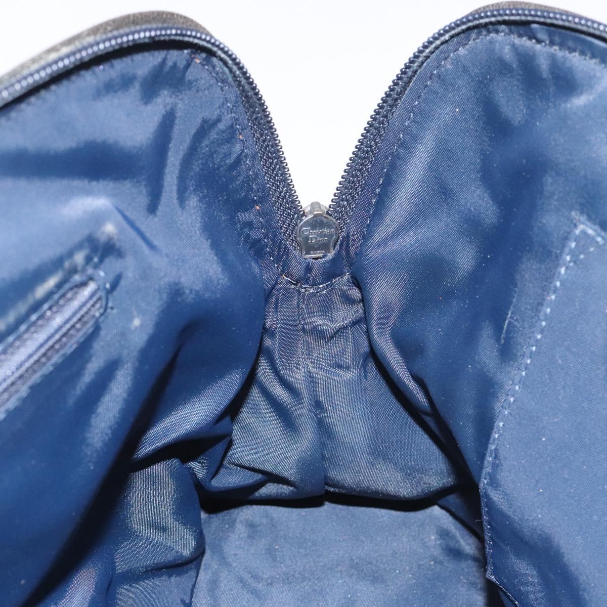 Christian Dior Trotter Canvas Hand Bag Navy Auth 115712