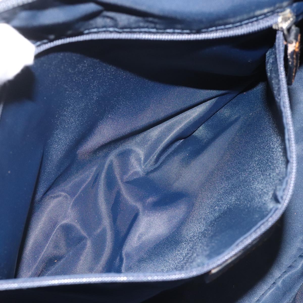 Christian Dior Trotter Canvas Hand Bag Navy Auth 115712