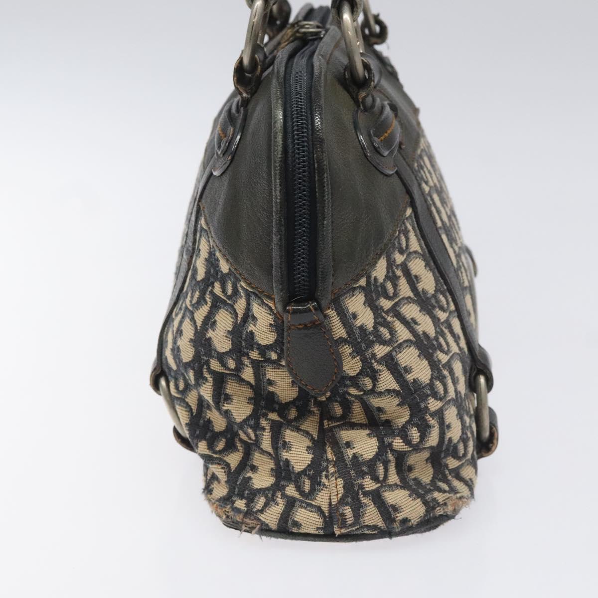 Christian Dior Trotter Canvas Hand Bag Navy Auth 115712