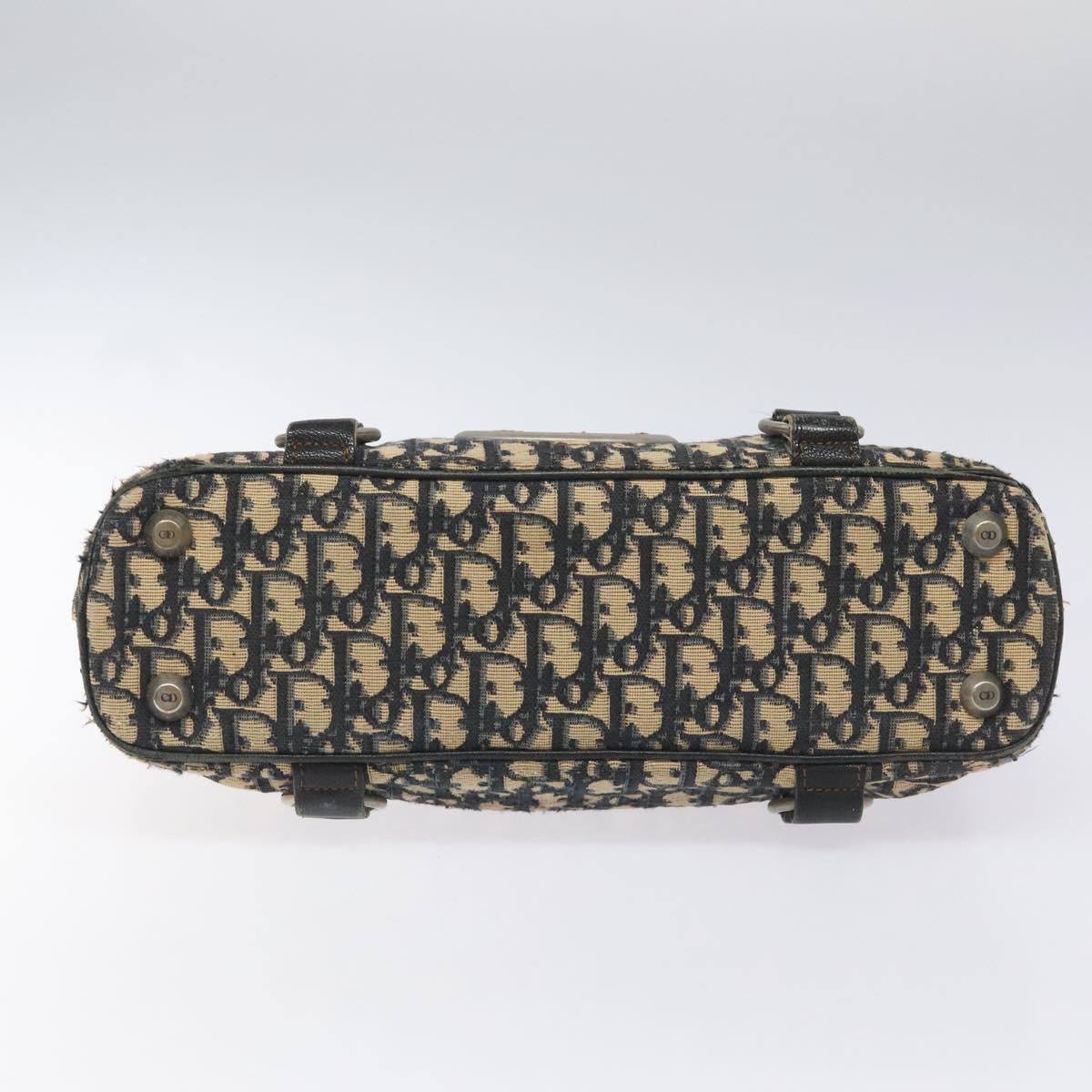 Christian Dior Trotter Canvas Hand Bag Navy Auth 115712