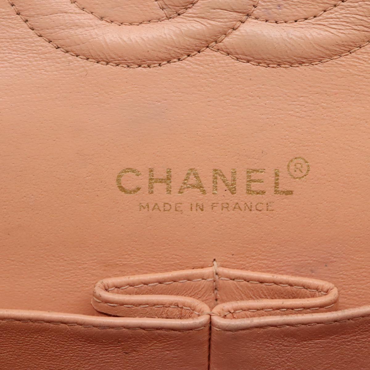 CHANEL Matelasse 25 COCO Icon Chain Shoulder Bag Canvas Pink CC Auth 115714