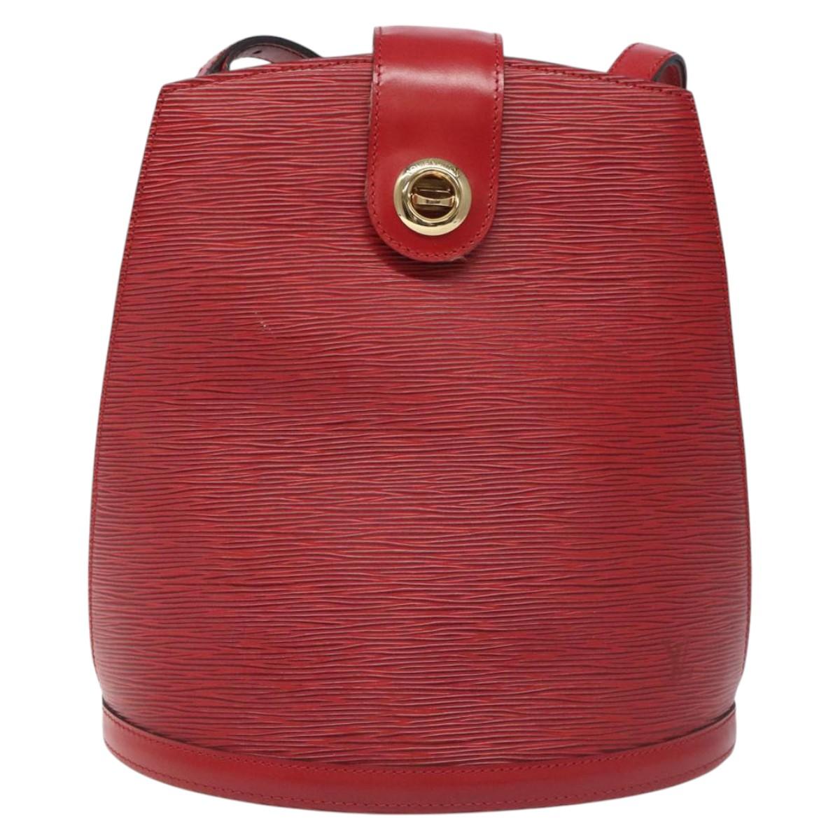 LOUIS VUITTON Epi Cluny Shoulder Bag Red M52257 LV Auth 115722