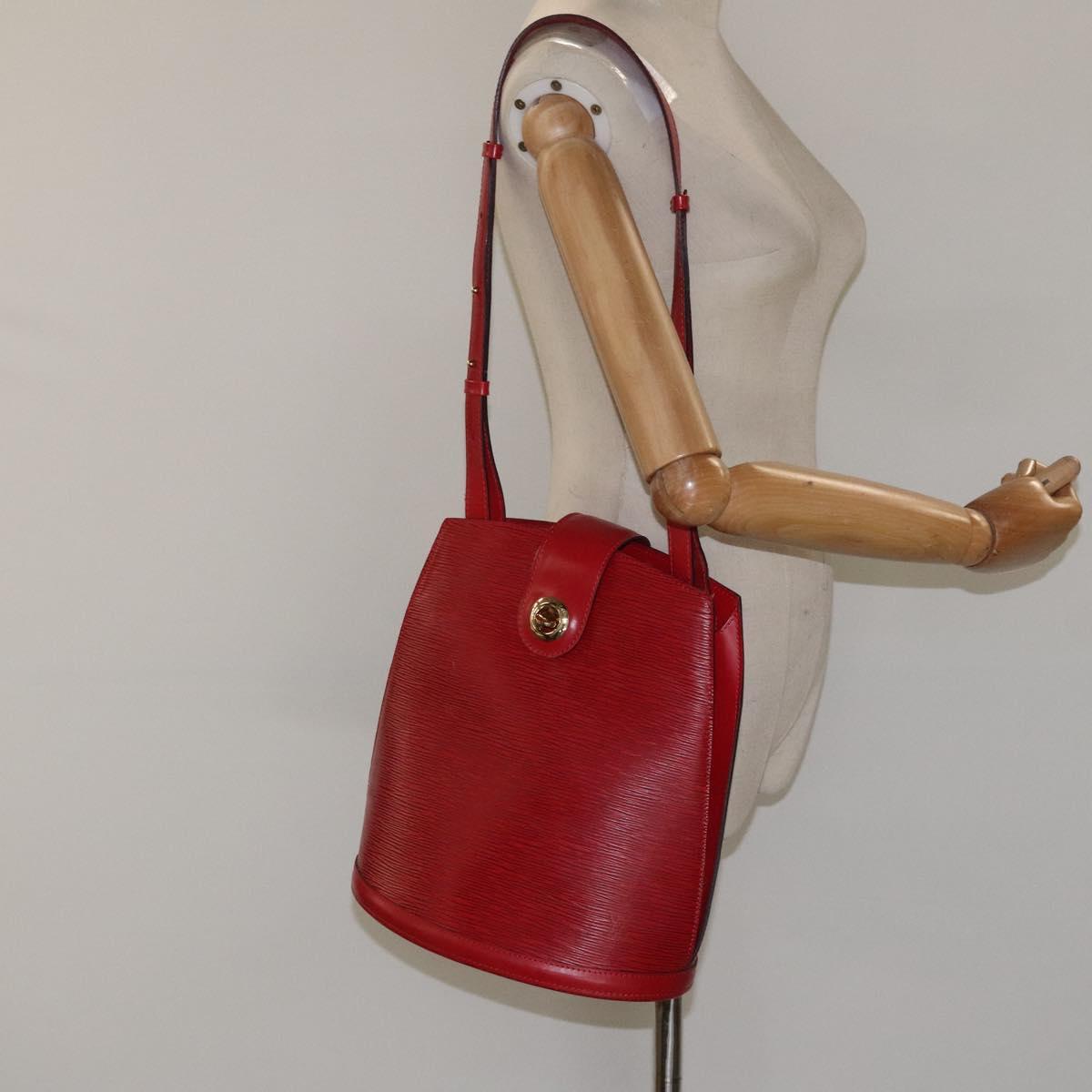 LOUIS VUITTON Epi Cluny Shoulder Bag Red M52257 LV Auth 115722