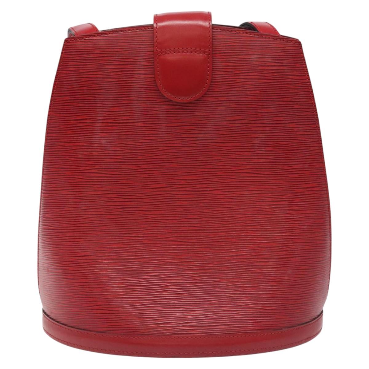 LOUIS VUITTON Epi Cluny Shoulder Bag Red M52257 LV Auth 115722