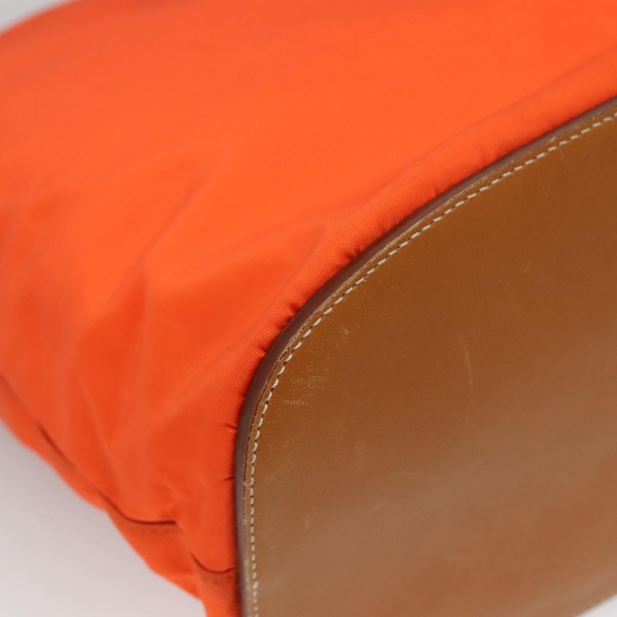 PRADA Shoulder Bag Nylon Orange Auth 115729