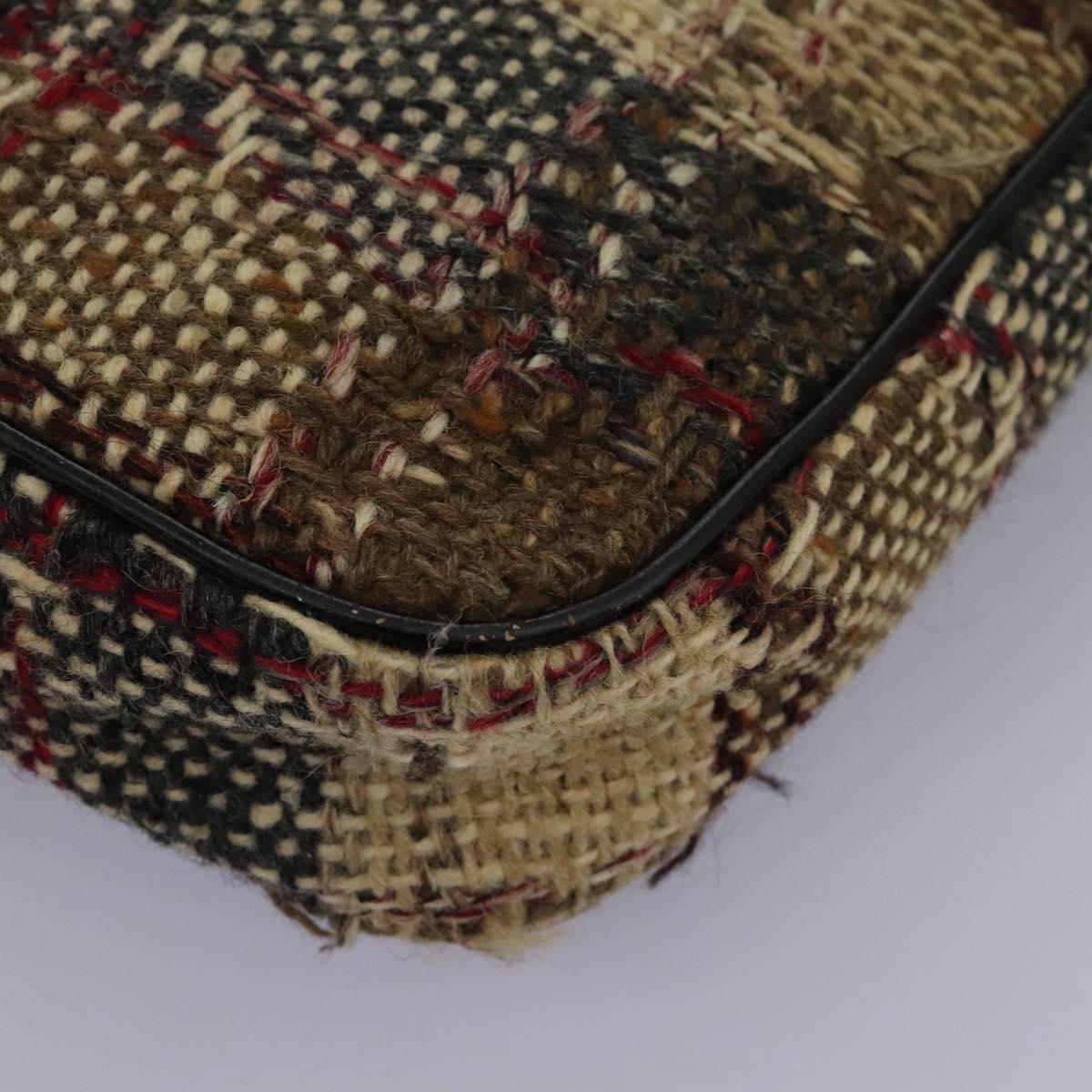 BURBERRY Nova Check Shoulder Bag Canvas Beige Auth 115735