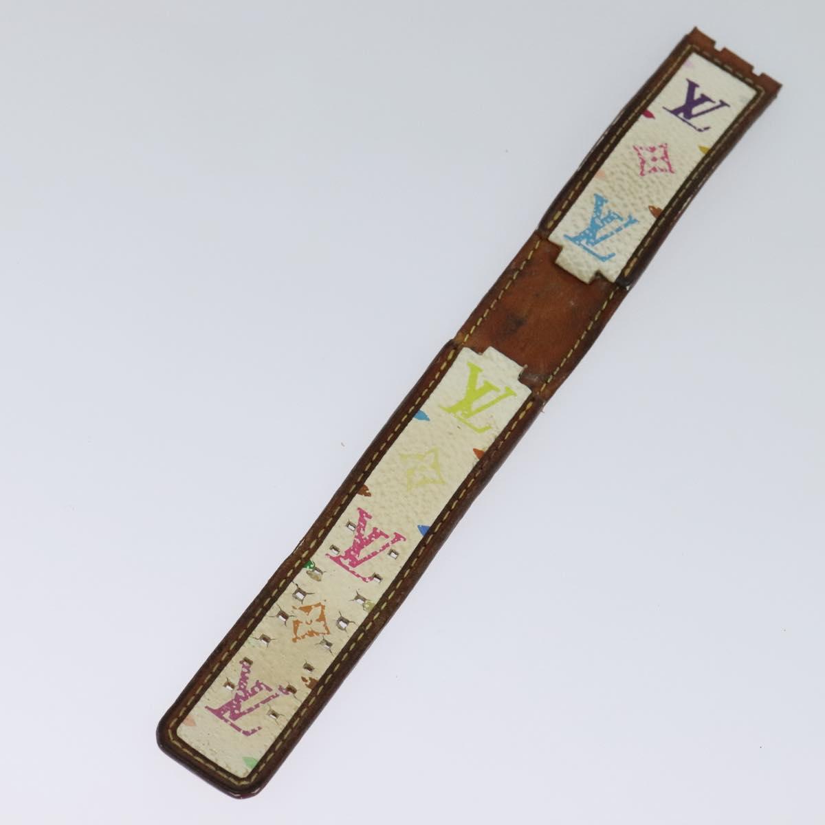 LOUIS VUITTON Monogram Multicolor Watches 109/500 White LV Auth 115748A
